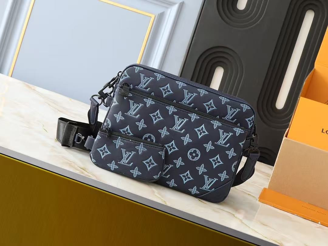 Blue and White Crossbody