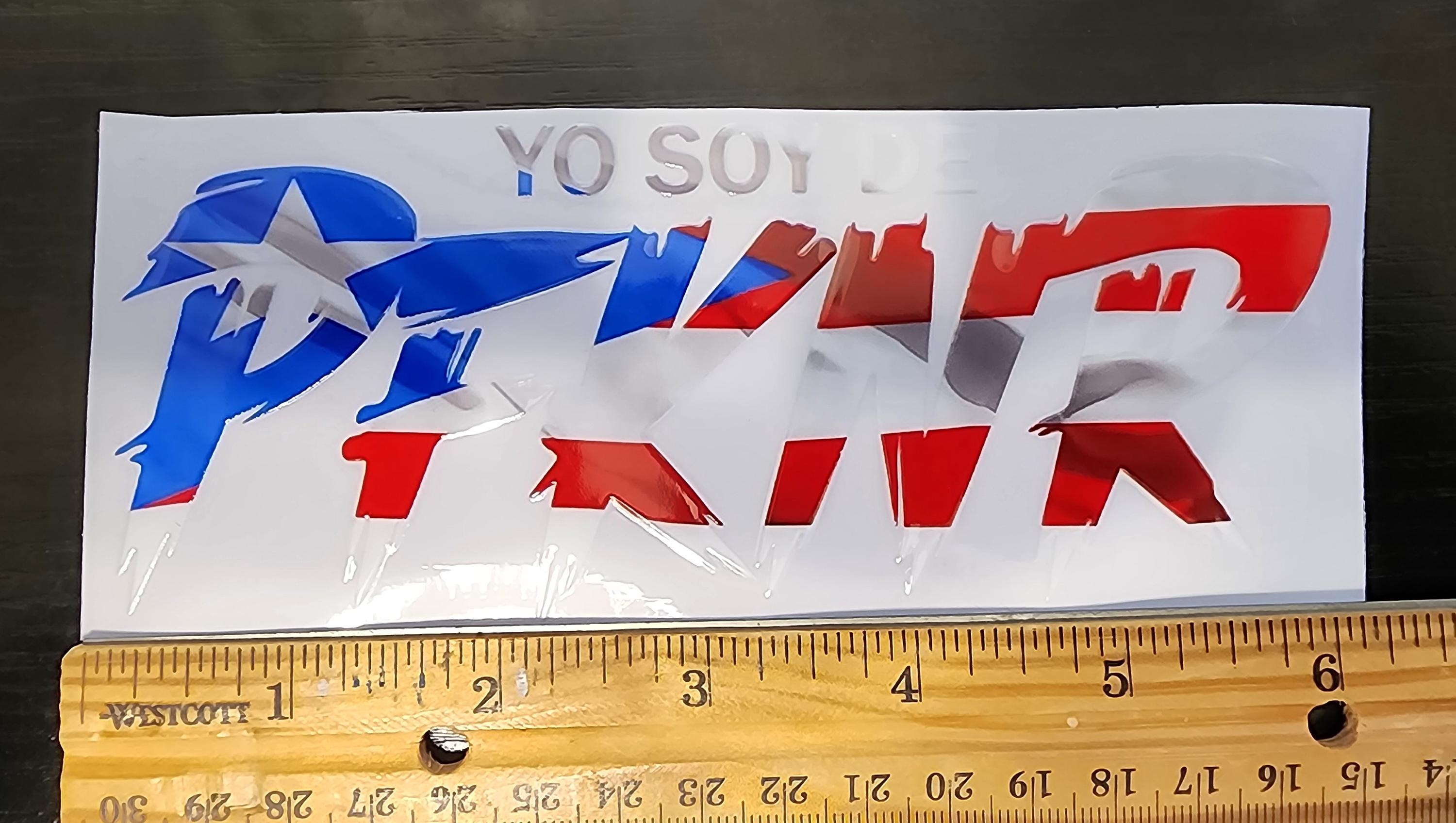 PfknR Puerto Rico Flag Sticker - Waterproof UV Decal 4 styles
